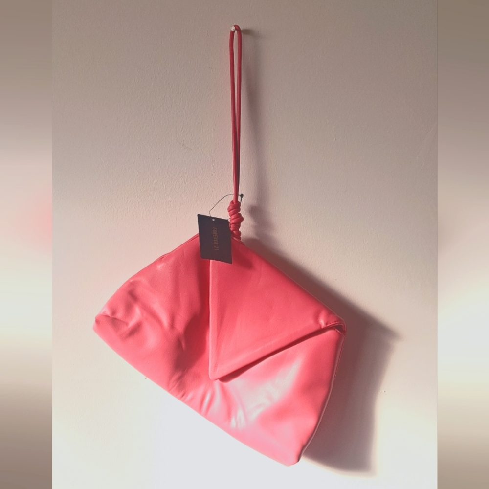 Forever 21 Hot pink Envelope clutch